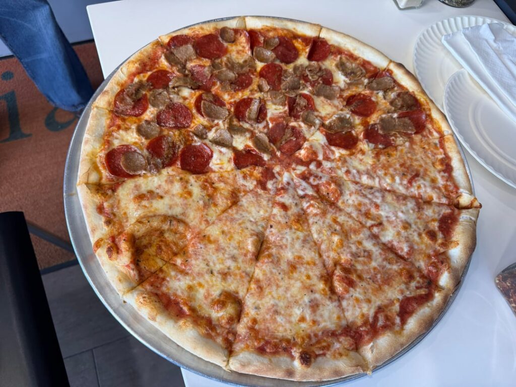 My go-to pizza ordered at La Famiglia on the Danforth