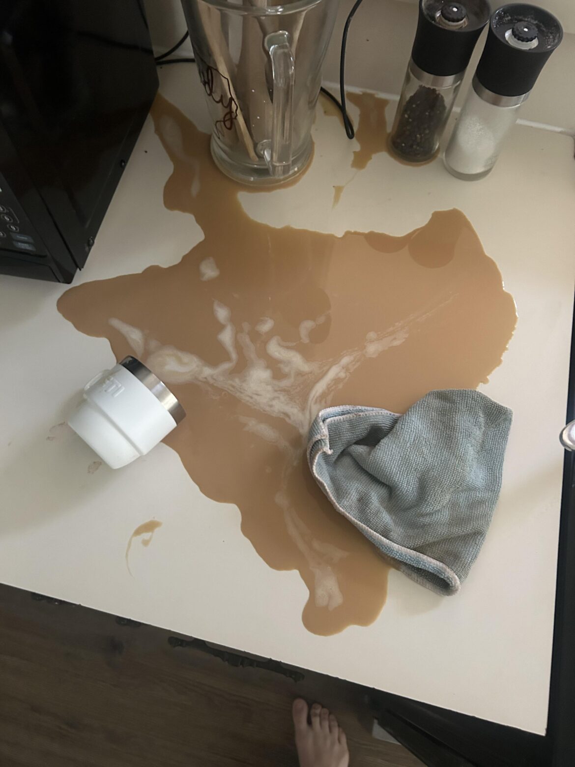 How’s my latte art?