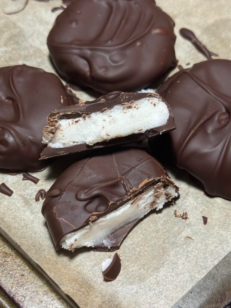 Vegan peppermint patties, smooth velvety yumminess!