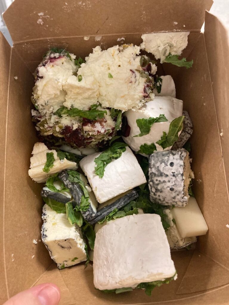 When you stay late enough at the party that you get to take a box full of cheeses home.