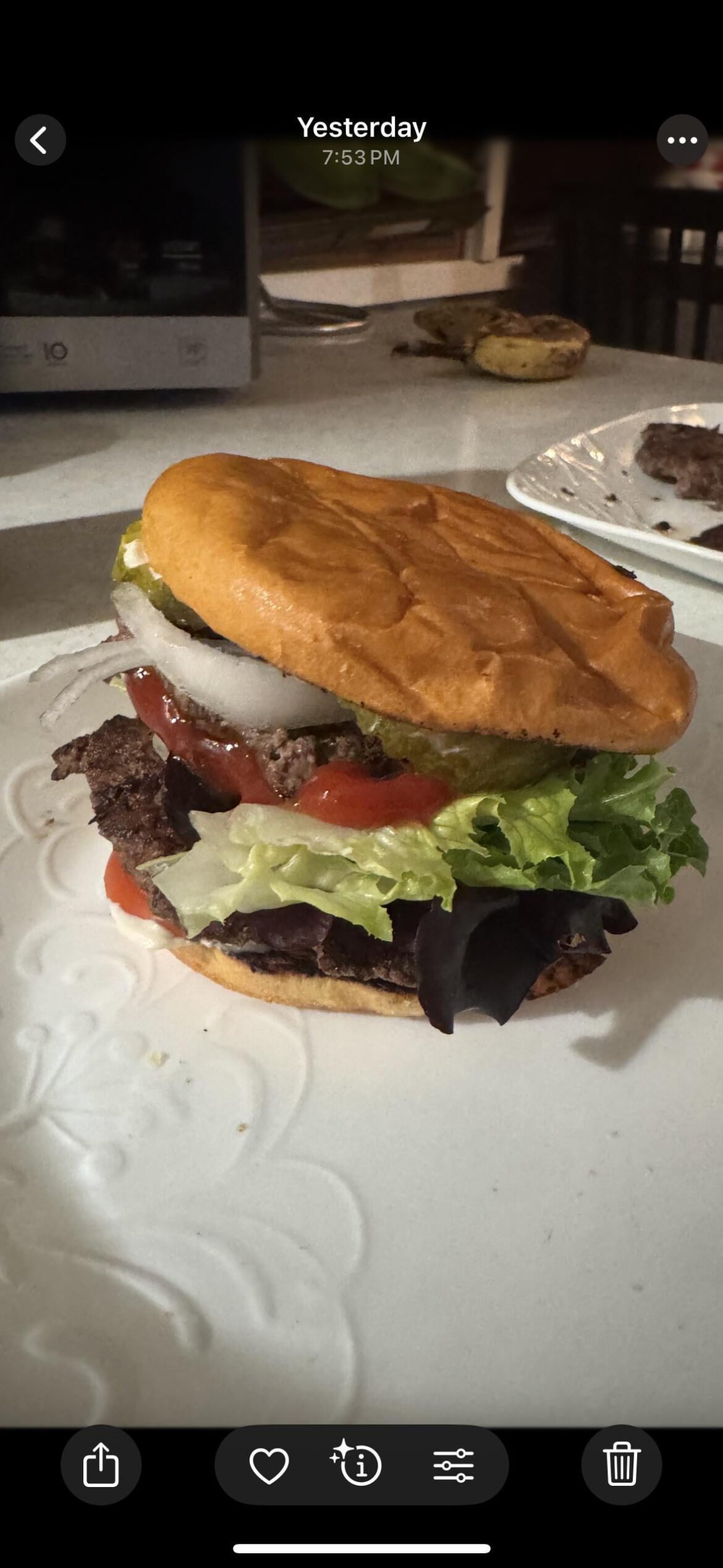 Smash burger Whopper style ingredients.