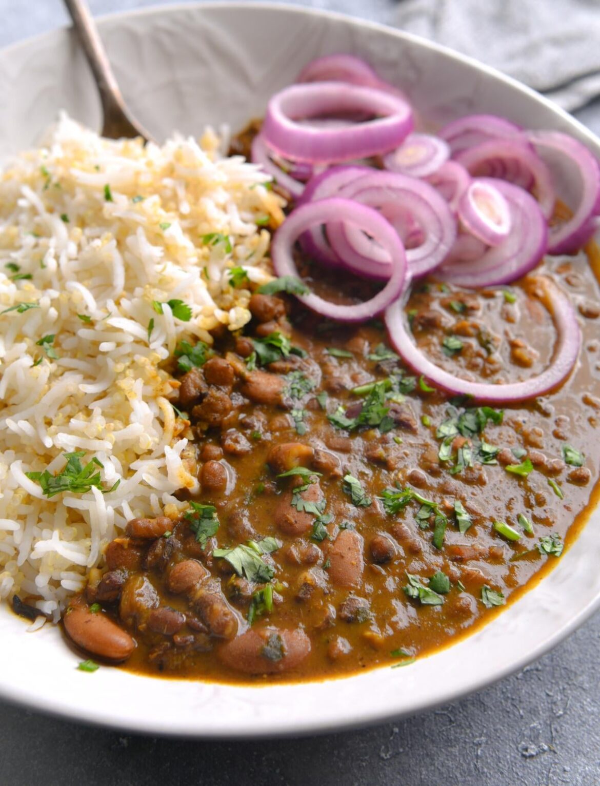 vegan dal makhani (curried black lentils)
