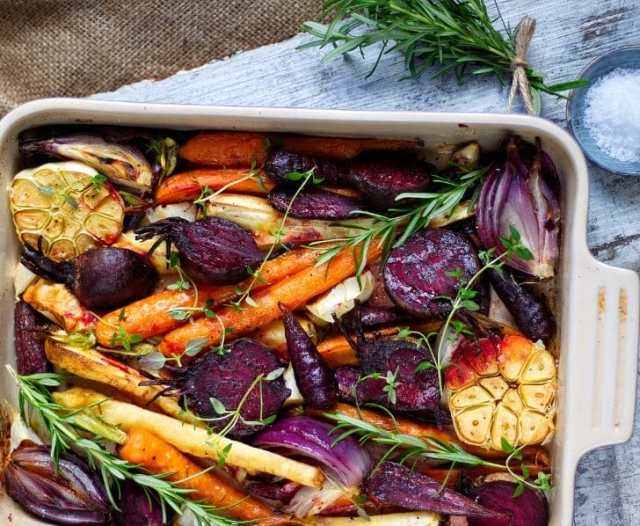 Colorful Roasted Root Veggies 