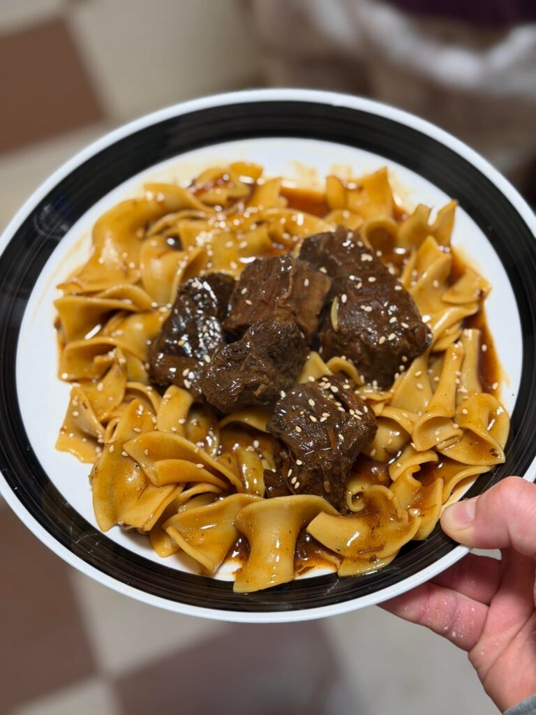 Korean beef and noodles I made from the chuck roast I posted earlier. Korean beef and noodles I made from the chuck roast I posted earlier.