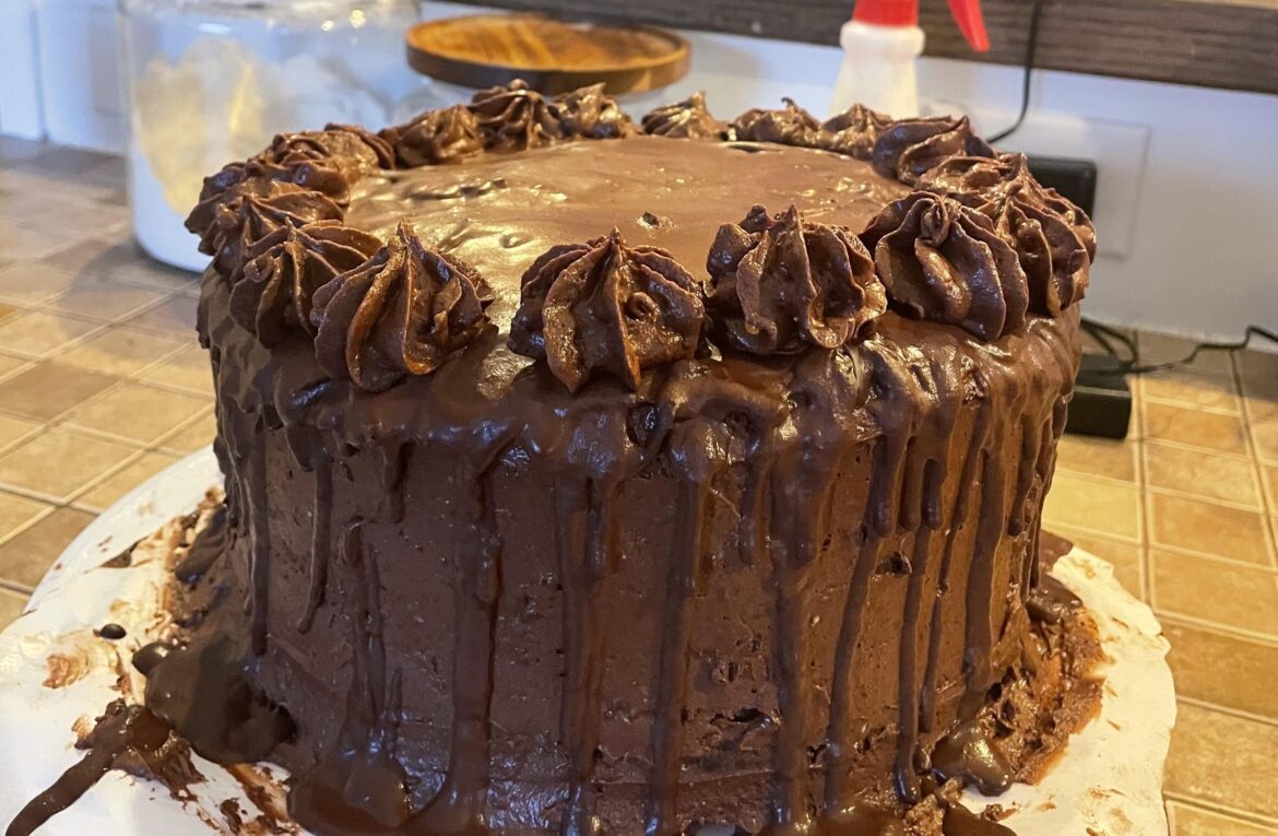 Triple chocolate cake