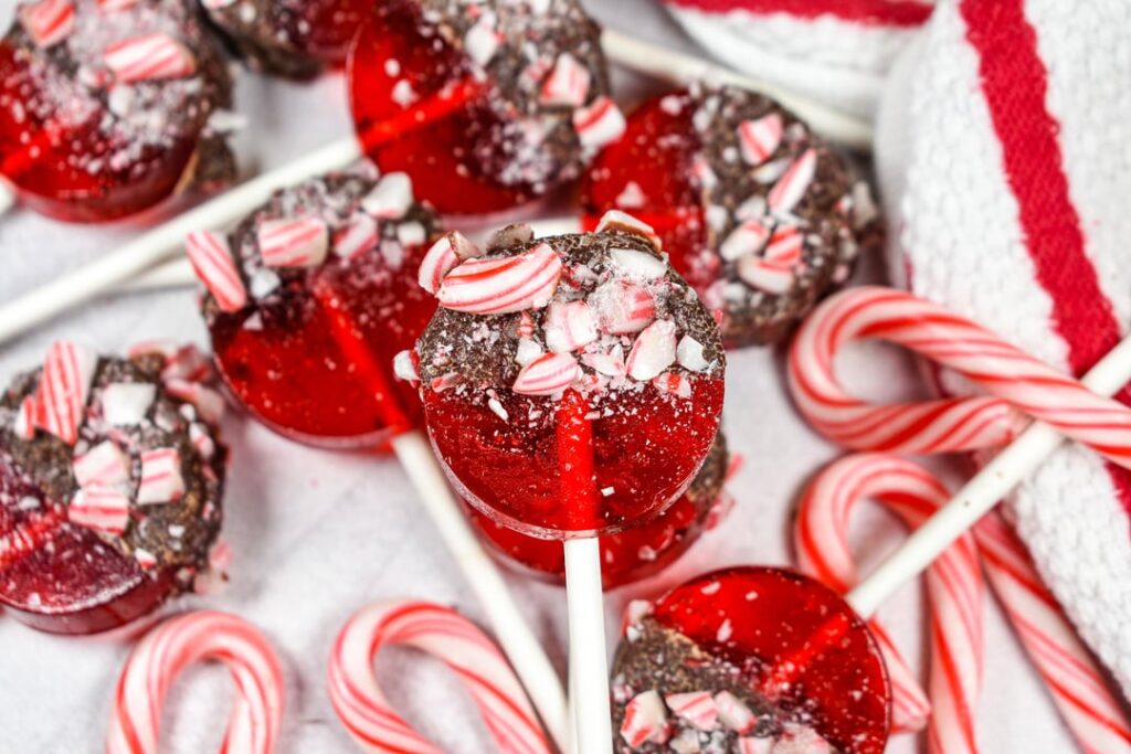 Chocolate Peppermint Lollipops