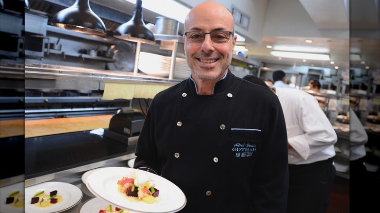 Alfred Potale in the kitchen at Gotham Bar & Grill