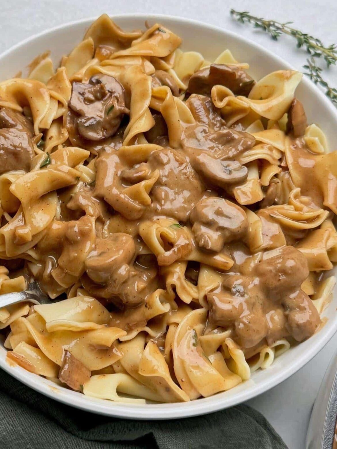 Vegan "Beef" Stroganoff