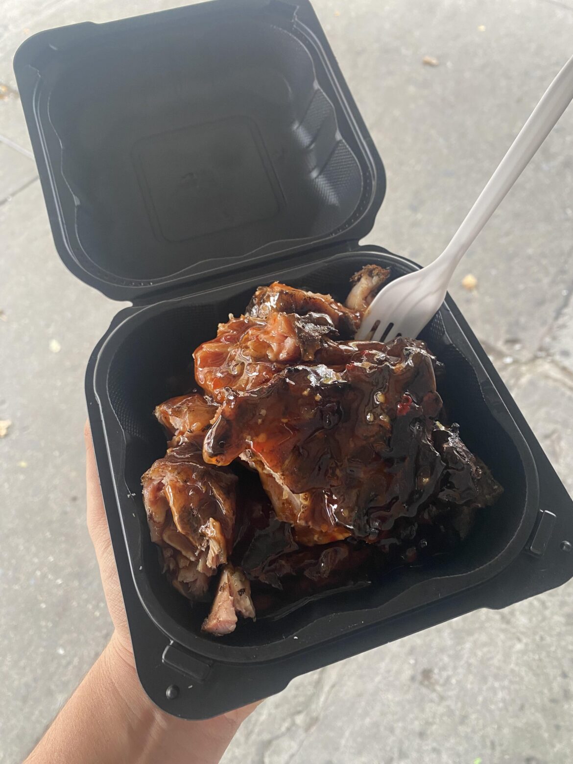 $5 jerk chicken from Color World in East Harlem
