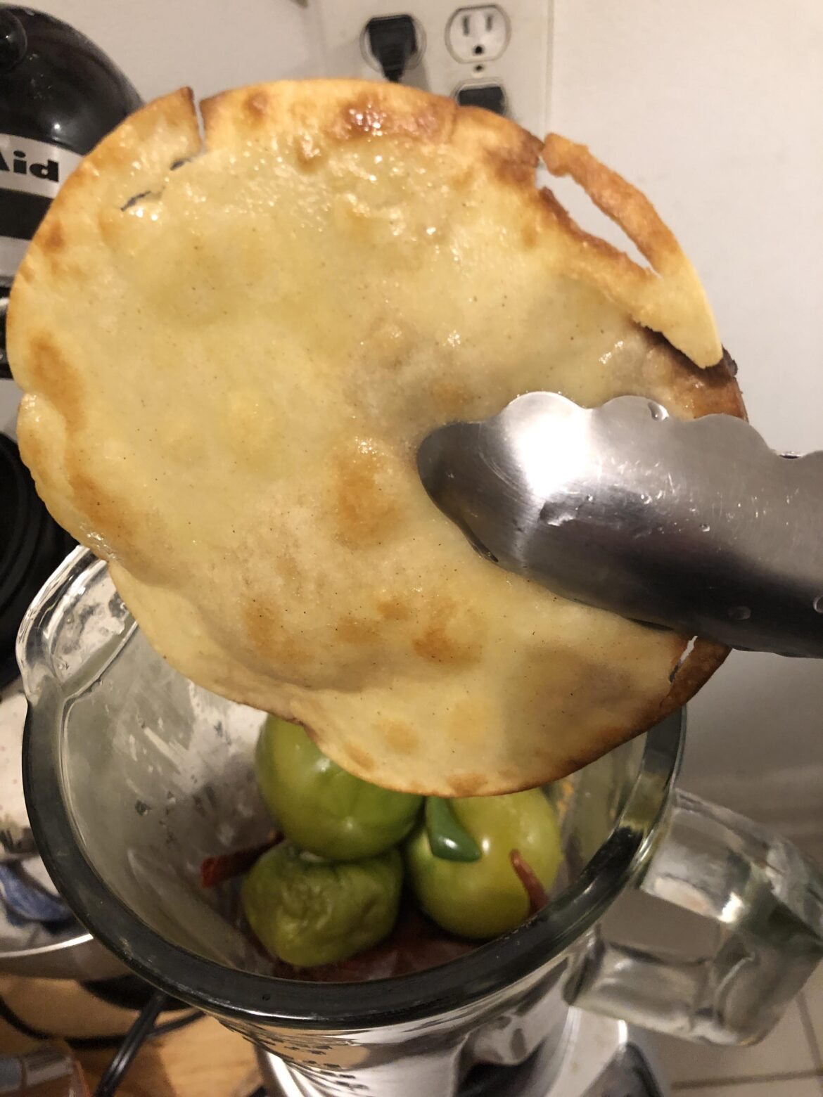 Seen this fried tortilla trick in some videos. Tasted like salsa.