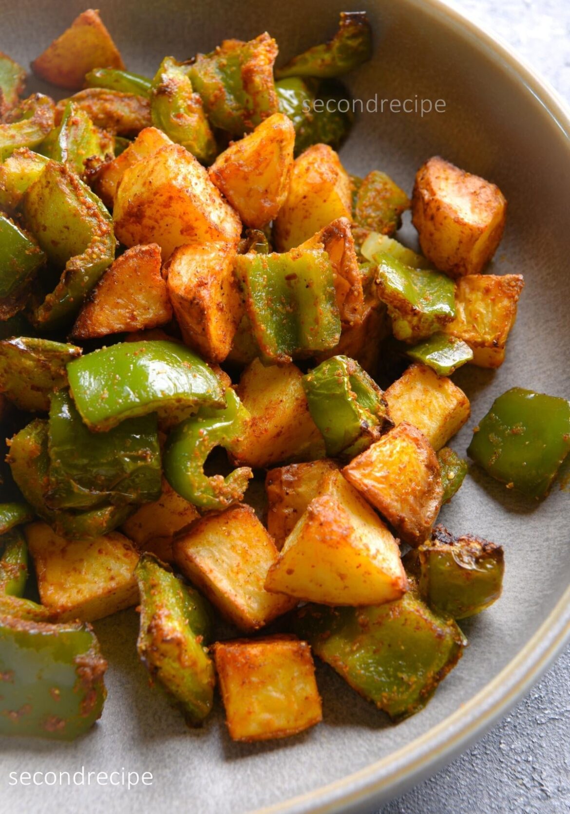 Indian-Style Air Fryer Potato & Peppers