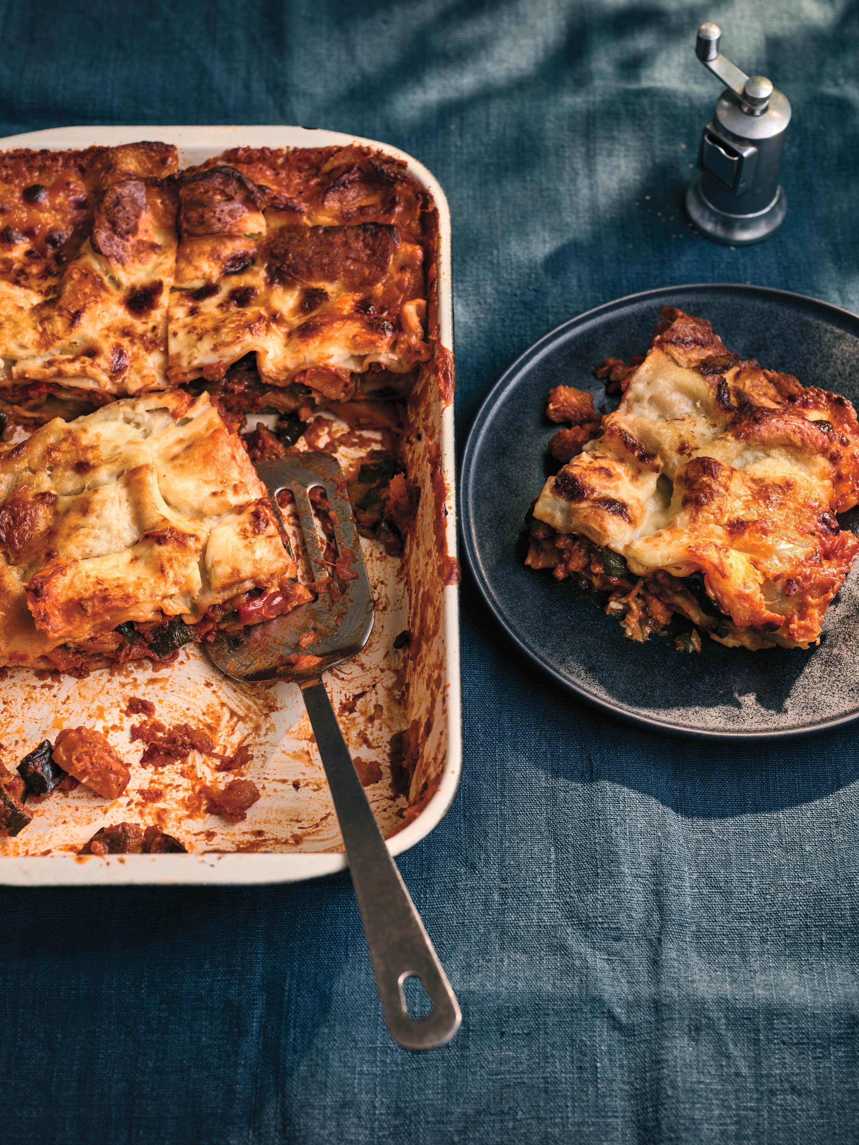 Yasmin Khan’s vegetable-packed lasagne proves vegetarian cooking can still feel indulgent and generous