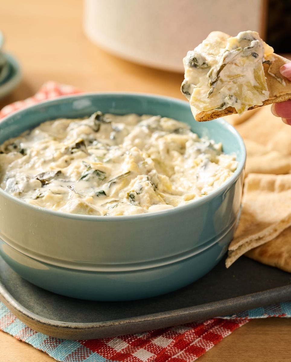 halloween appetizers slow cooker spinach artichoke dip