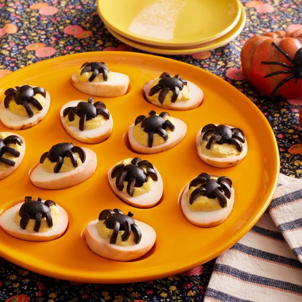halloween breakfast deviled eggs