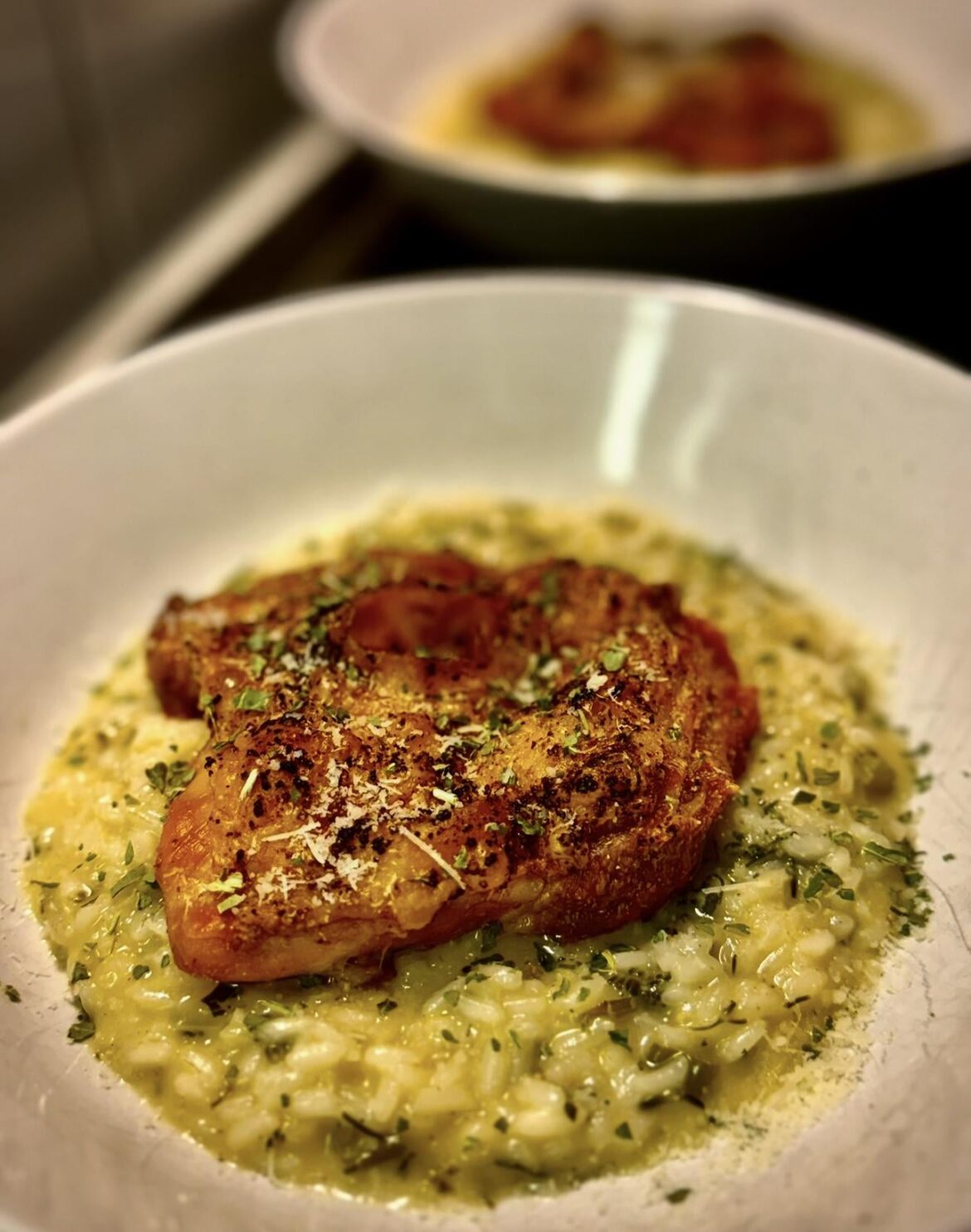[Homemade] Chicken Breast on White Wine Risotto and Parmesan