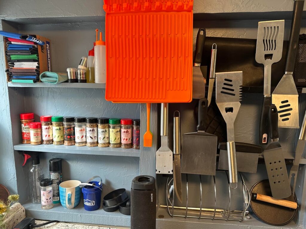 My wife set me up a BBQ and spice station for Christmas