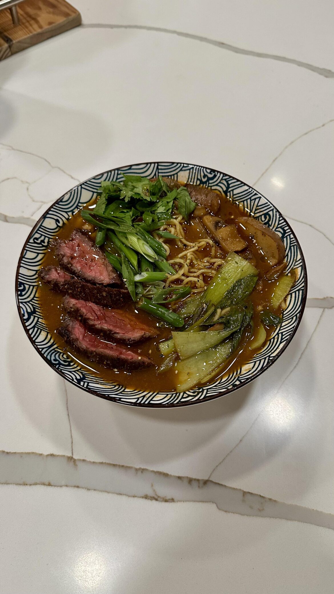 Hanger steak ramen I threw together last night Hanger steak ramen I threw together last night
