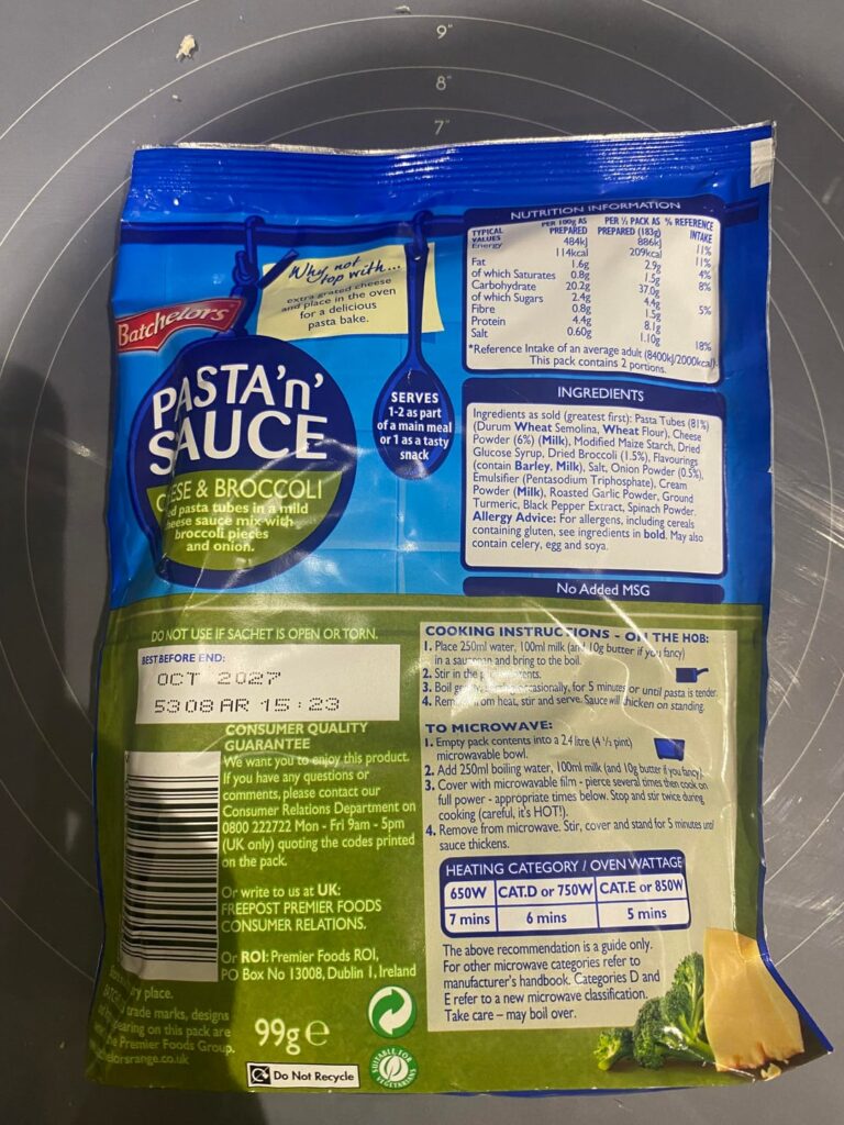 How many cals is this? Bachelors Pasta n Sauce