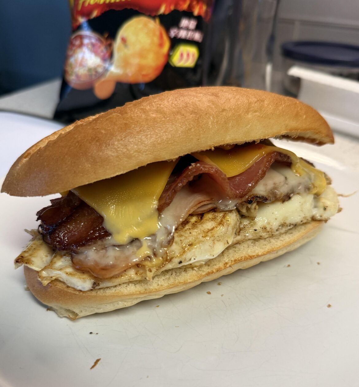Anyone want a bacon, ham, egg, and cheese?