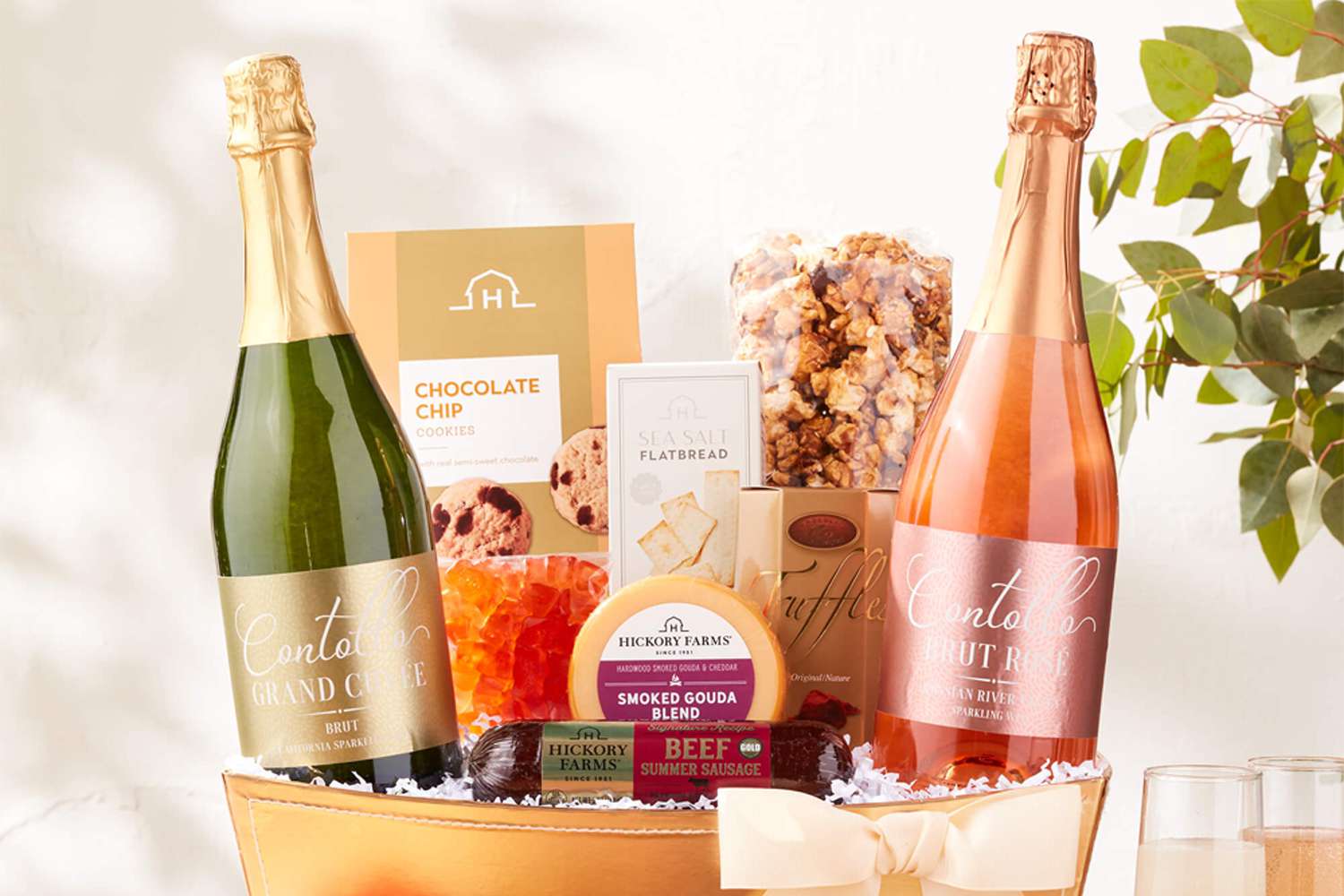 Hickory Farms Cheers to You Sparkling Wine Gift Basket
