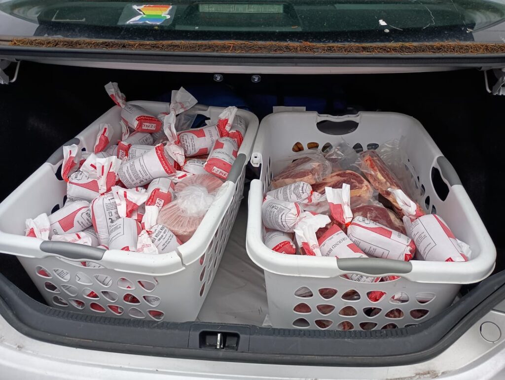 Best kids ever: A quarter cow for Christmas for my parents, including fat and soup bones