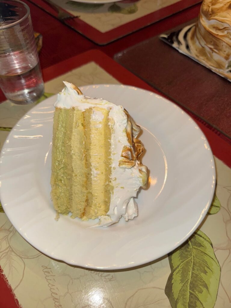 Vanilla meringue cake but make it matcha! (Cipriani inspired)