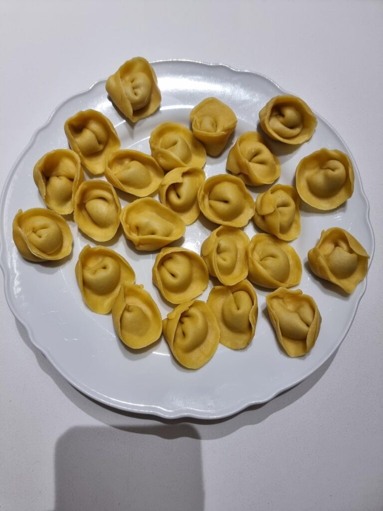 Mushroom ricotta tortellini with brown butter sage sauce