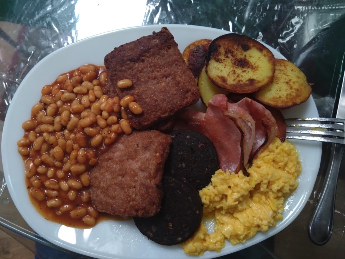 Today's hearty breakfast.