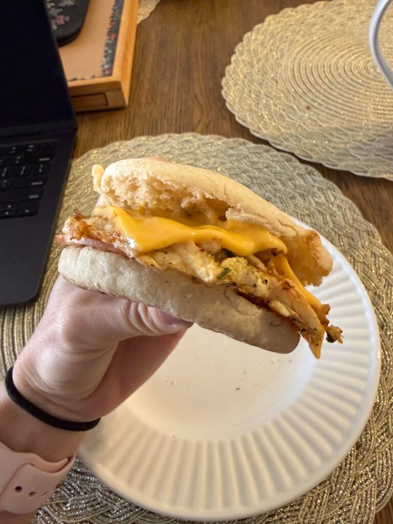 “There’s egg McMuffins at home”