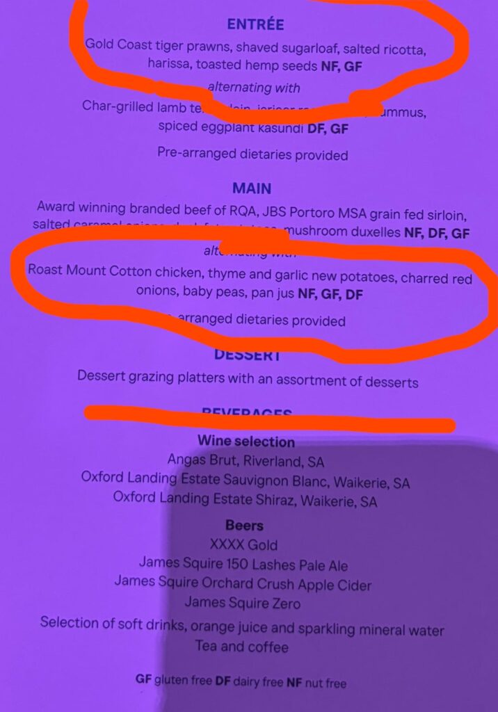 3 course meal π 3 course meal π