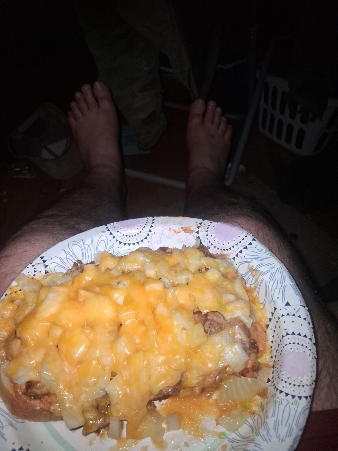 Sourdough guy . Tonight we got, garlic Sourdough, leftover beeve, raw white onion, bean dip, Colby jack. Nuked. Bomb. Eat it bitches.