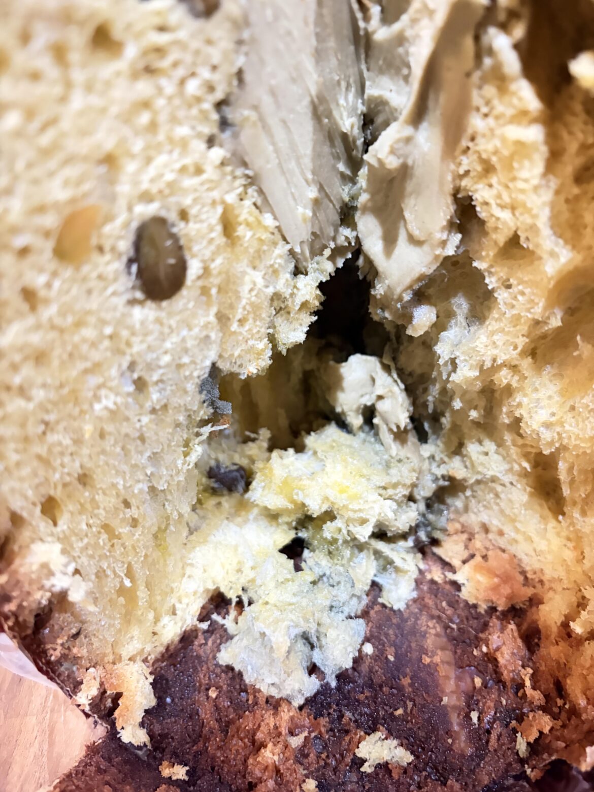 I bought the setepanni pistachio panetone today, it was mold-y(smelling like blue cheese)