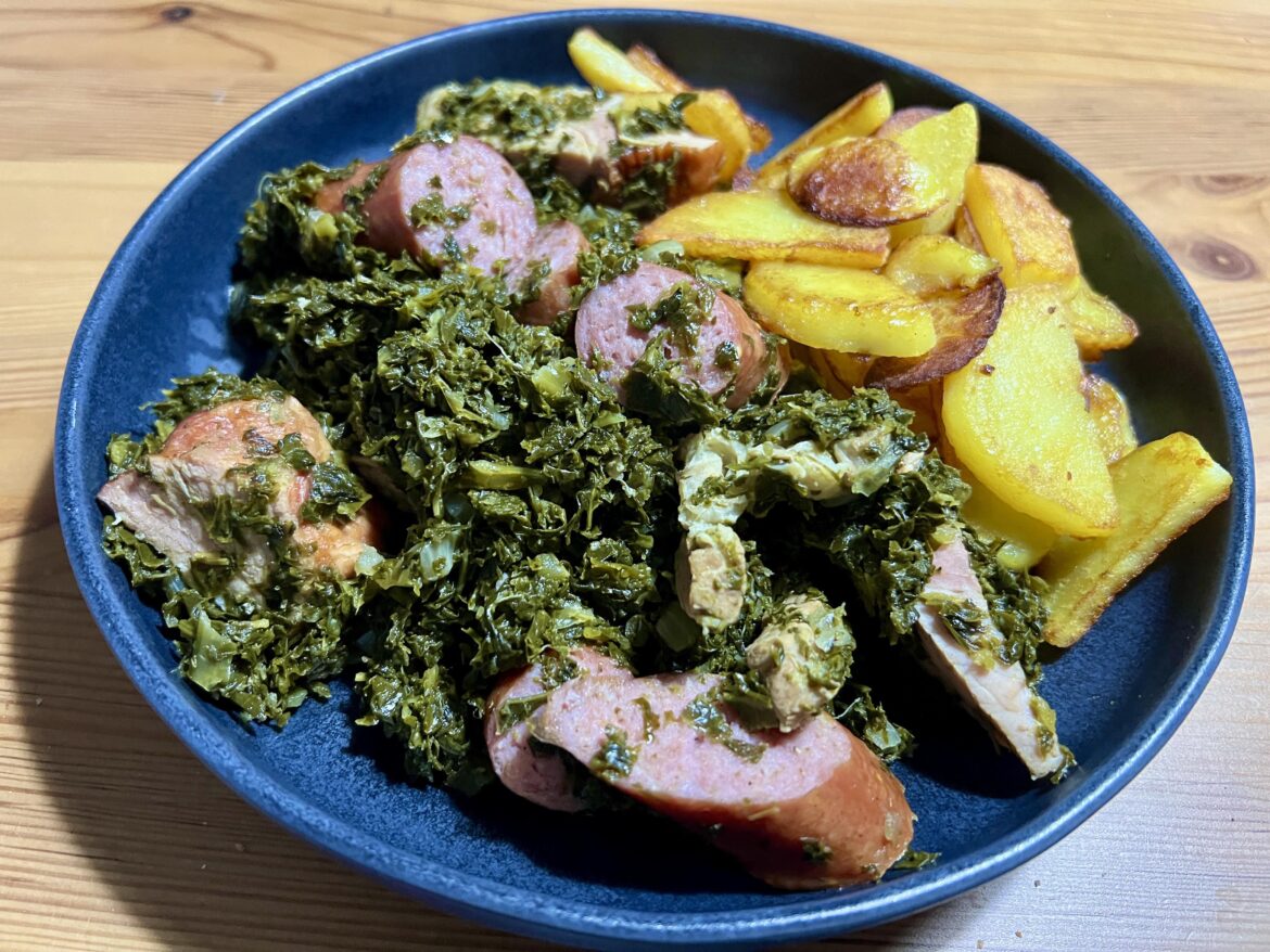 Grünkohl und Bratkartoffeln