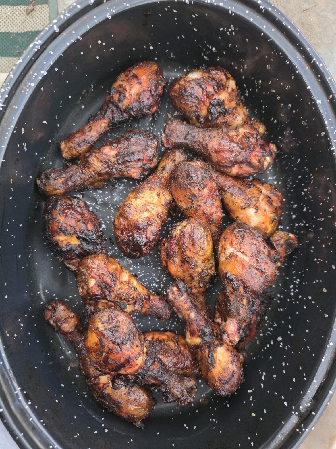 Made some smoked drumsticks on my cheap Walmart stick burner yesterday for dinner. Hickory & cherry wood