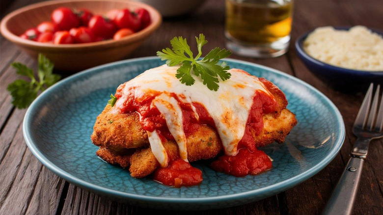 Platter of chicken Parmesan