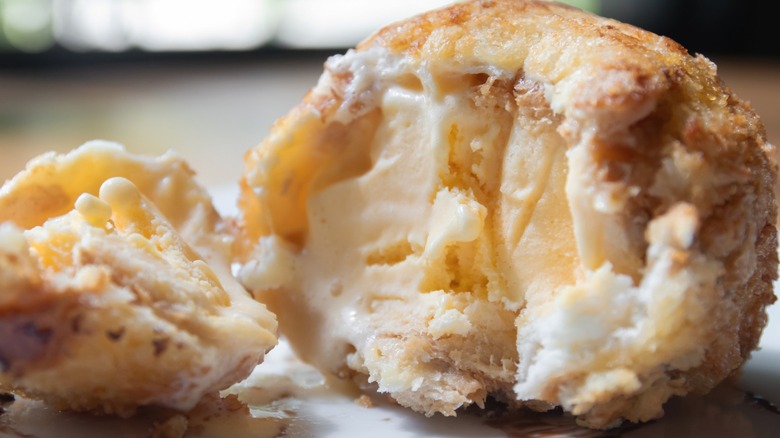 a ball of fried ice cream