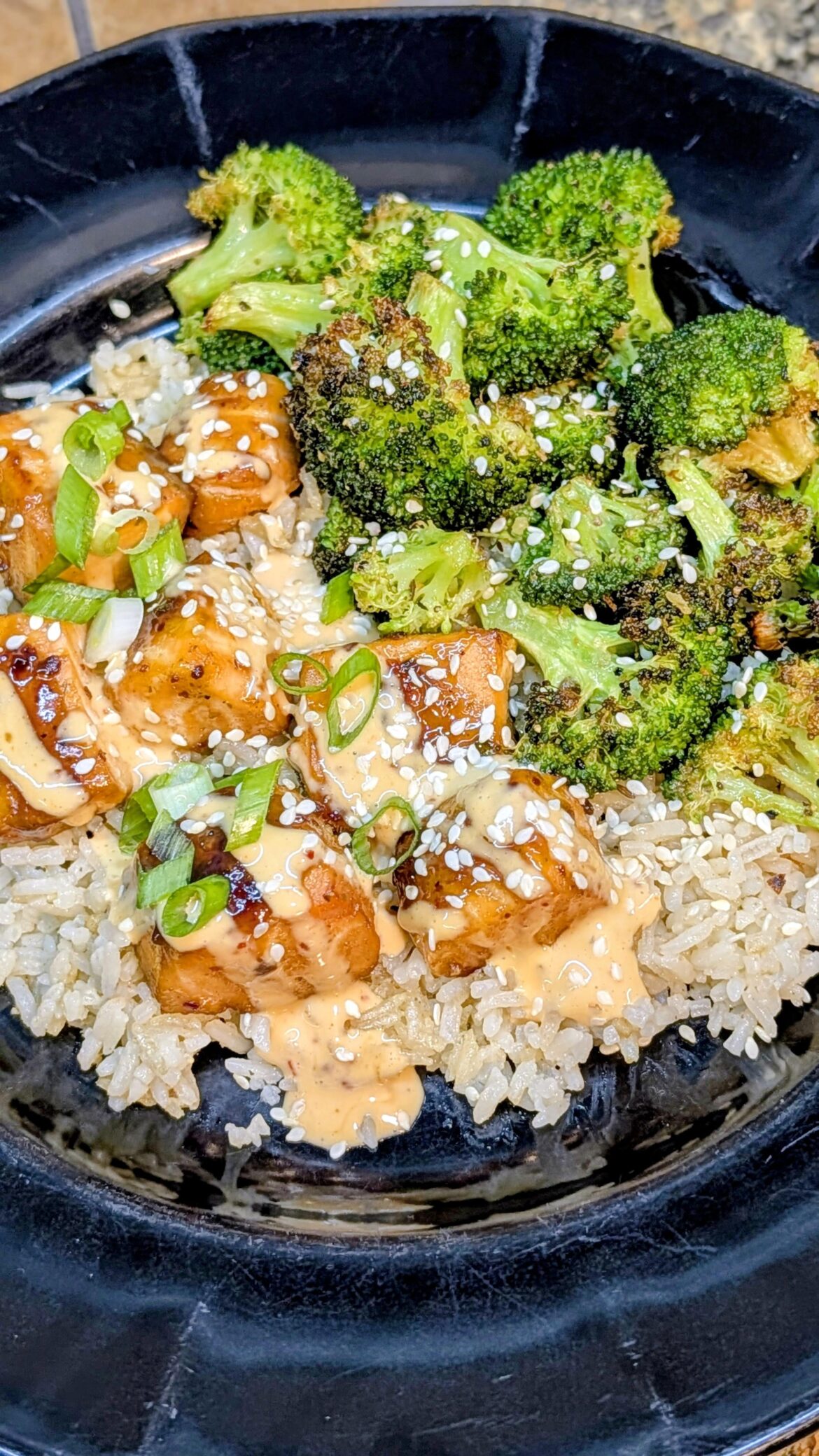 Air Fryer Sweet Soy Salmon Bowls
