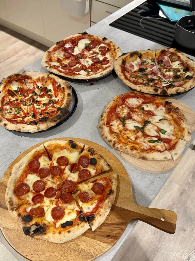 Pizza party for the family