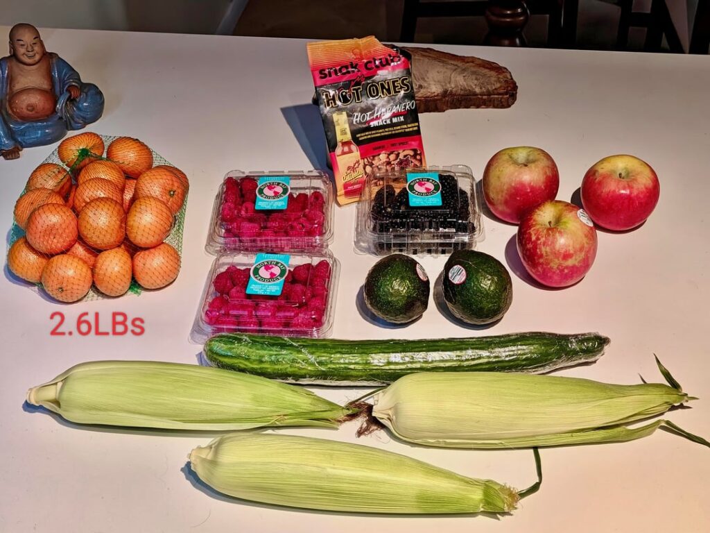 Not my greatest value haul, but not bad either in South Florida. Guess the price