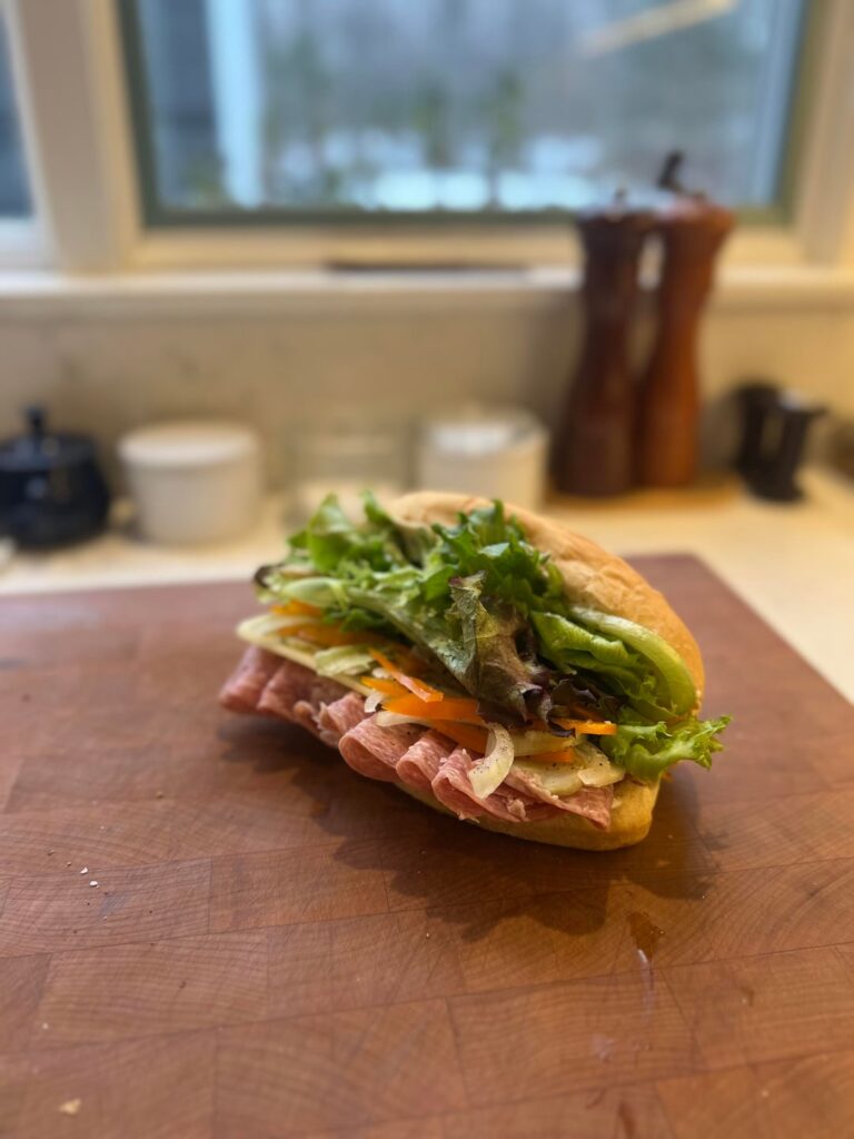 Genoa 1/2 grinder I just put together for wife's lunch today