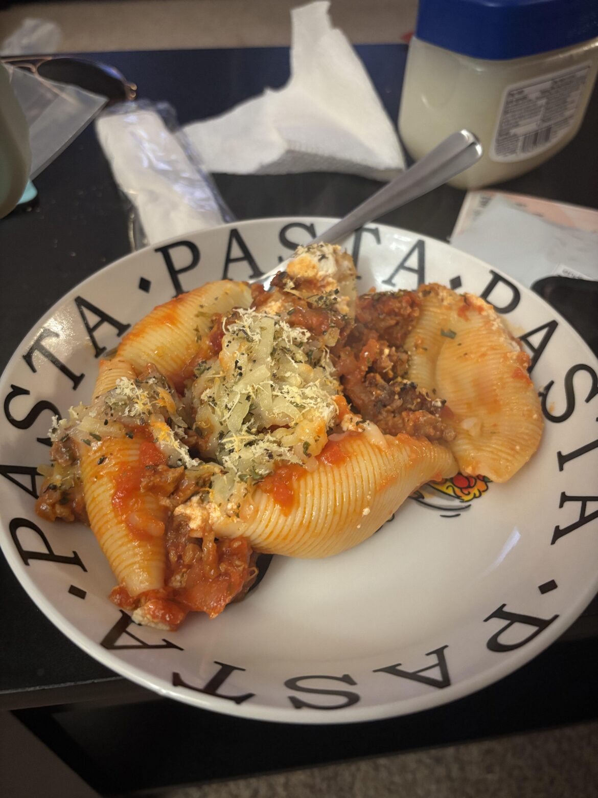 My first attempt at making stuffed shells