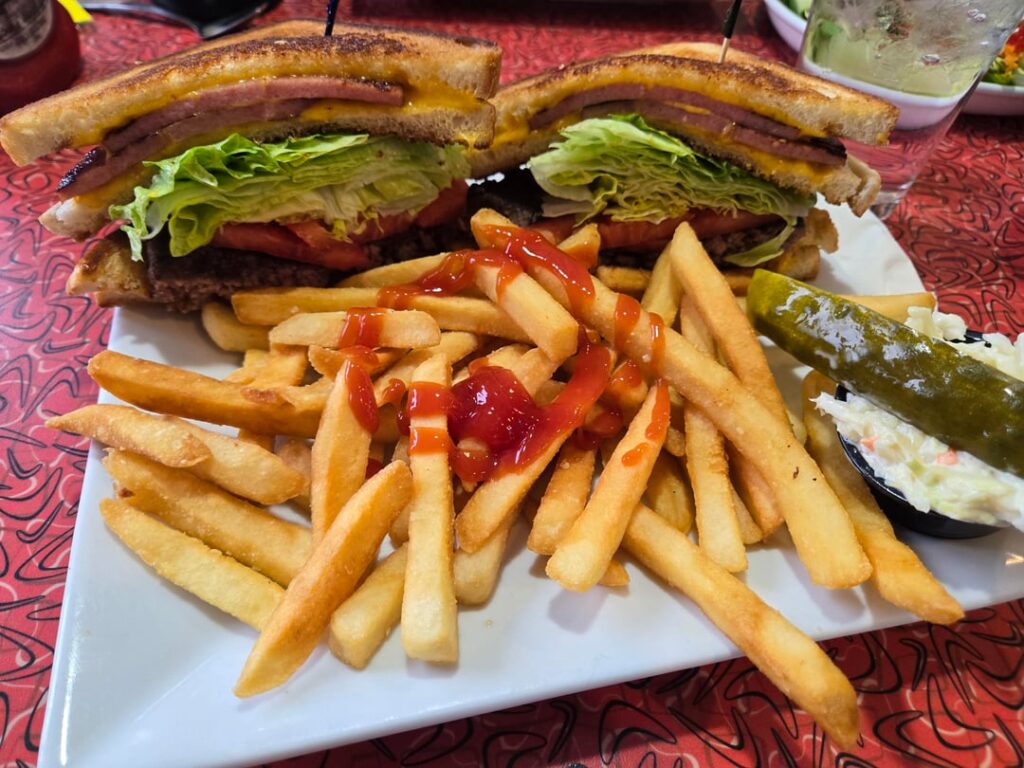 Local diner uses grilled cheese and taylor ham sanwiches as burger buns