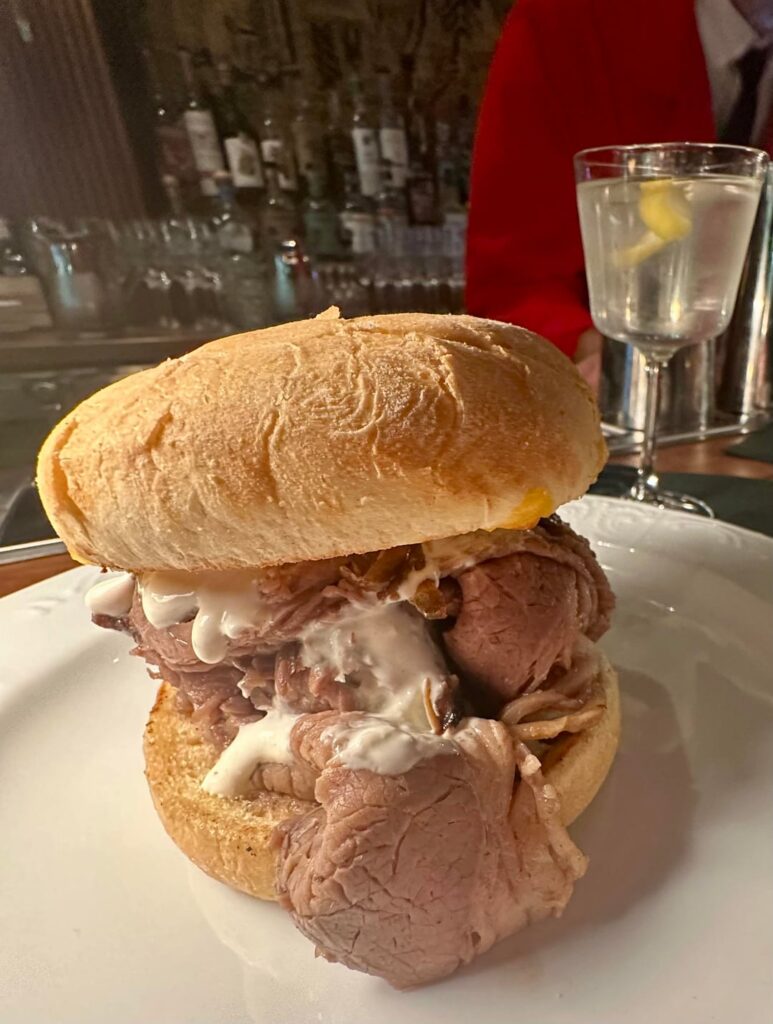 Van Horn’s happy hour  $10 Dipped Roast Beef & Cheddar
