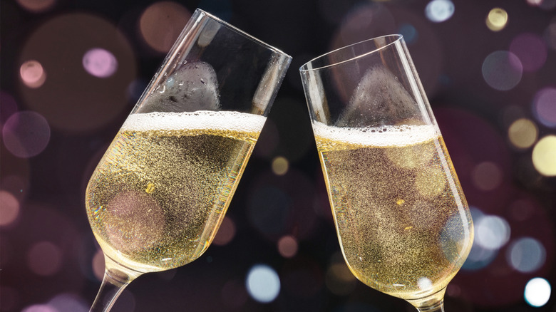 two glasses of champagne