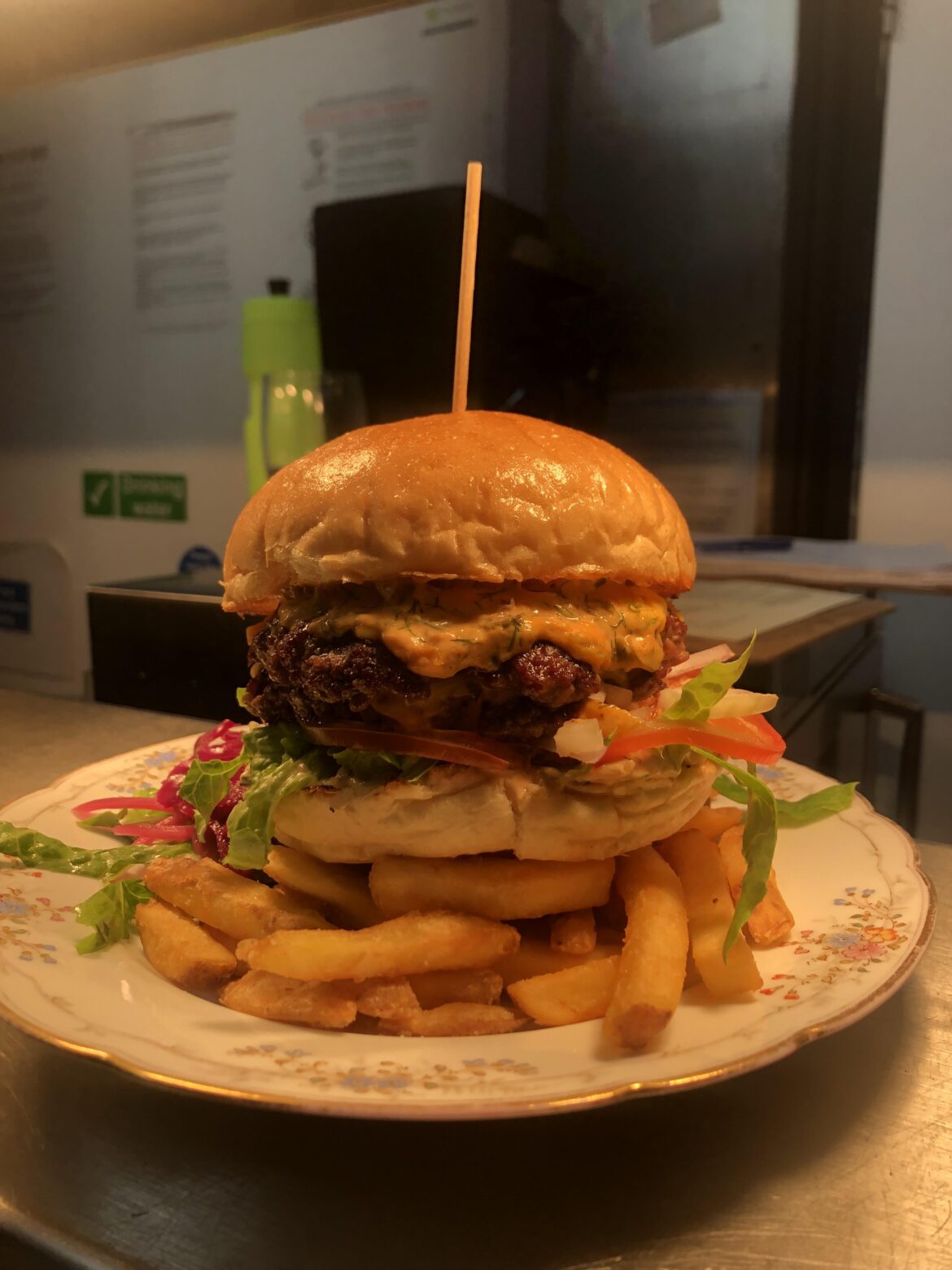 Smash burger I made at my previous job