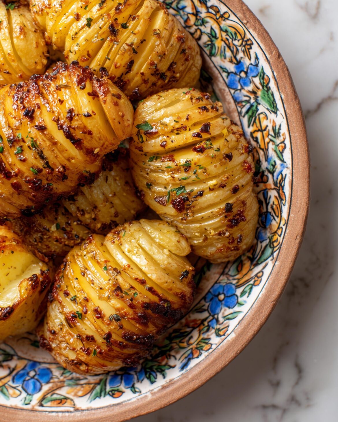 Vegan Hasselback Potatoes