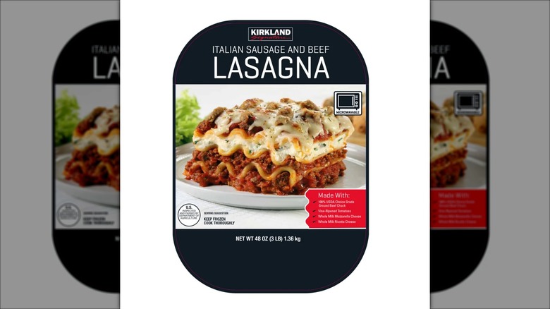 Kirkland Signature Italian Sausage and Beef Lasagna, available at Costco