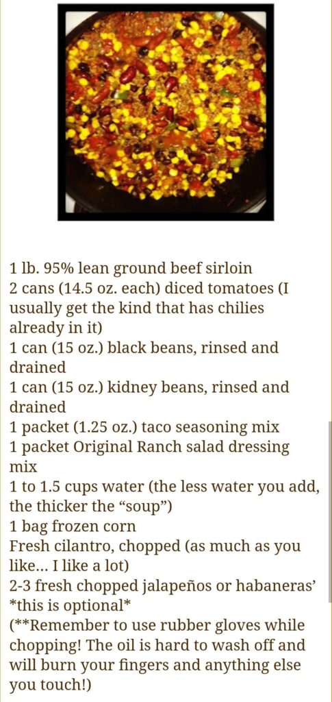 Taco soup recipe