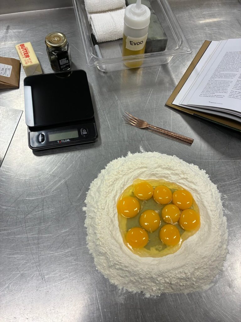 Chitara pasta w/ black truffles, Pecorino Tuscano, butter and black pep