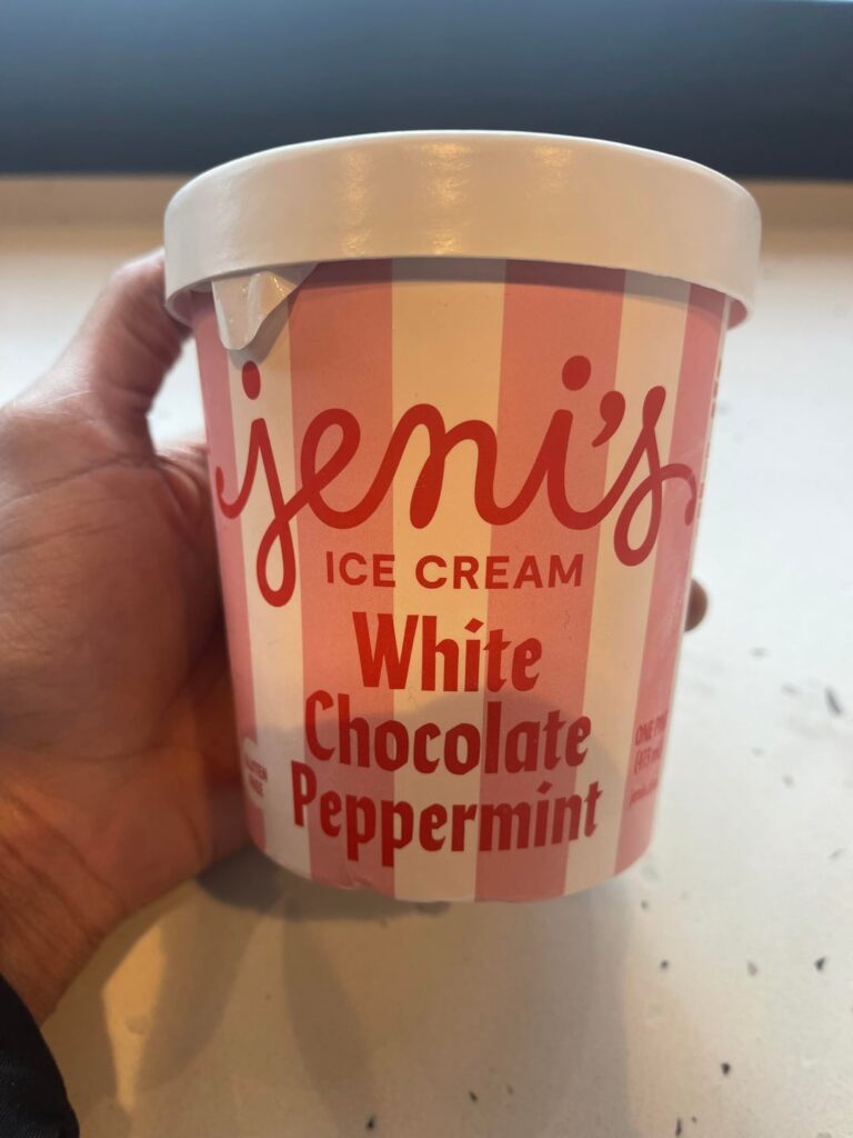 Jeni’s white chocolate  peppermint is really nice and refreshing